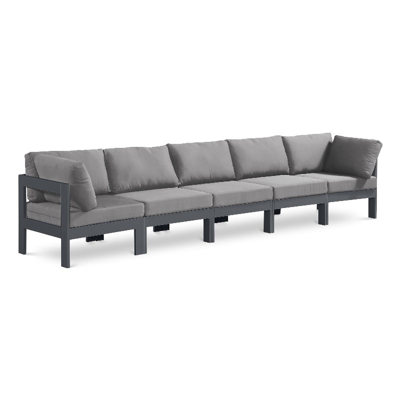 Meridian Furniture Nizuc Grey Outdoor Patio Modular Sofa