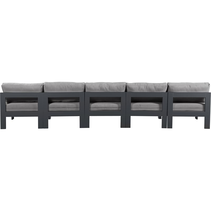 Meridian Furniture Nizuc Grey Outdoor Patio Modular Sofa