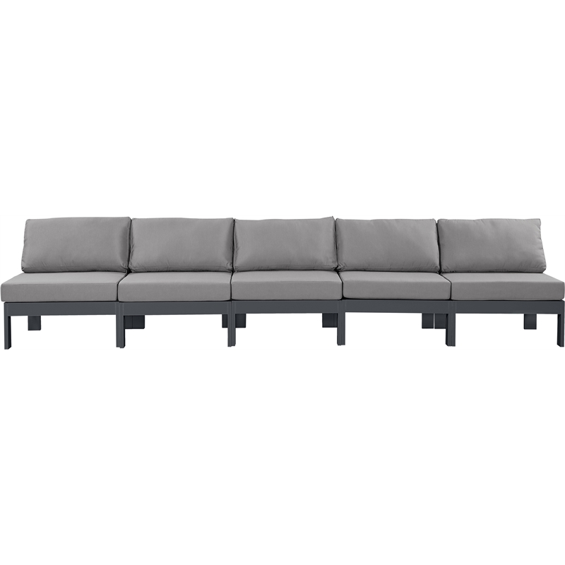 Meridian Furniture Nizuc Grey Outdoor Patio Modular Sofa