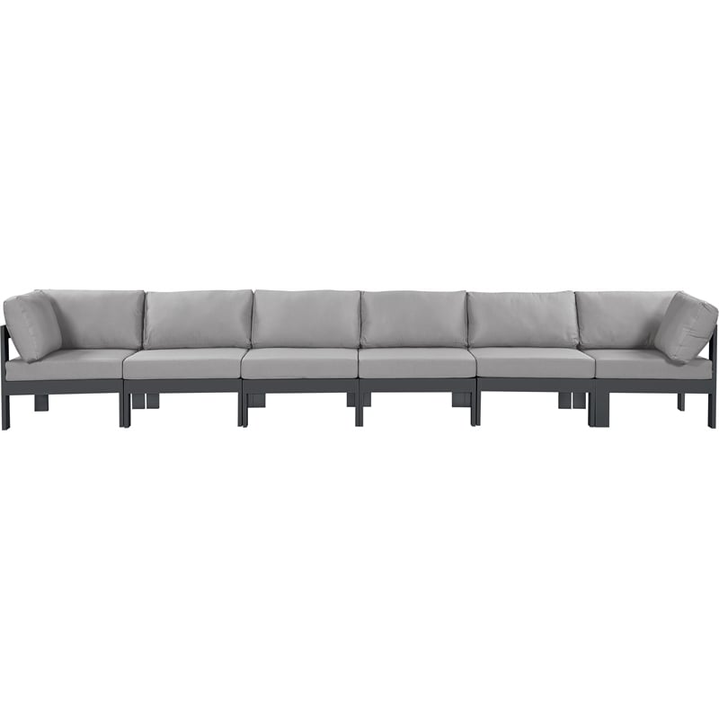 Meridian Furniture Nizuc Grey Outdoor Patio Modular Sofa