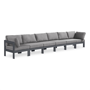 Meridian Furniture Nizuc Grey Outdoor Patio Modular Sofa