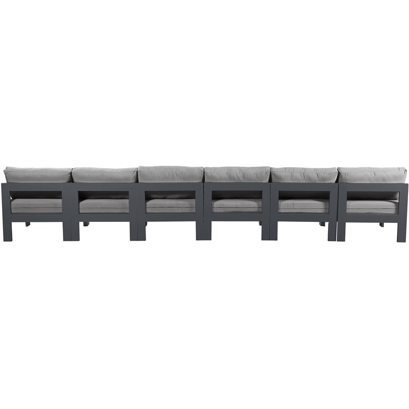 Meridian Furniture Nizuc Grey Outdoor Patio Modular Sofa