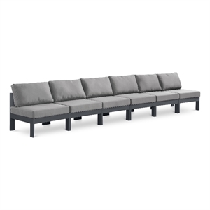 Meridian Furniture Nizuc Grey Outdoor Patio Modular Sofa