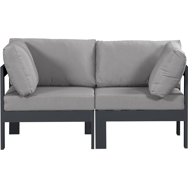 Meridian Furniture Nizuc Grey Outdoor Patio Modular Sofa