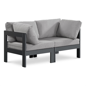 Meridian Furniture Nizuc Grey Outdoor Patio Modular Sofa