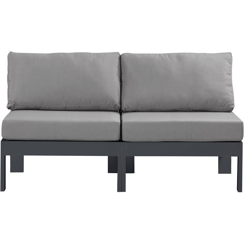 Meridian Furniture Nizuc Grey Outdoor Patio Modular Sofa