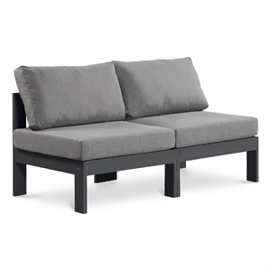 Meridian Furniture Nizuc Grey Outdoor Patio Modular Sofa