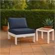 Meridian Furniture Nizuc Navy Outdoor Patio Armless Chair