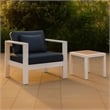 Meridian Furniture Nizuc Navy Outdoor Patio Arm Chair