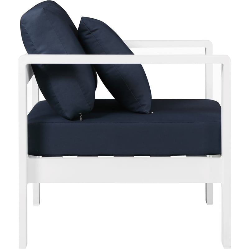 Meridian Furniture Nizuc Navy Outdoor Patio Arm Chair