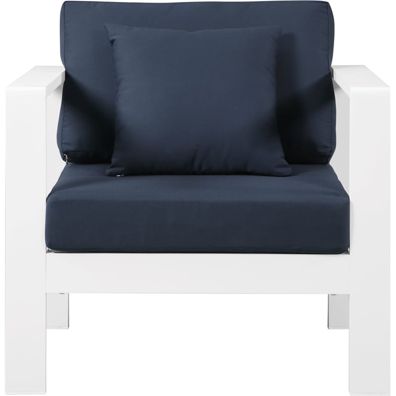 Meridian Furniture Nizuc Navy Outdoor Patio Arm Chair
