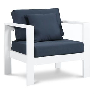 Meridian Furniture Nizuc Navy Outdoor Patio Arm Chair