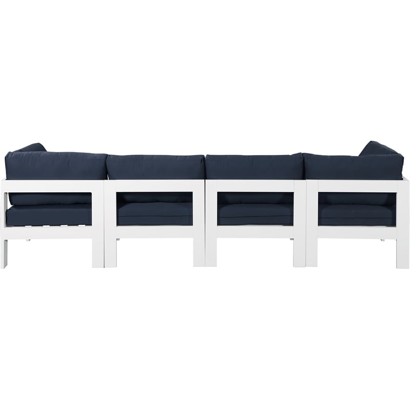 Meridian Furniture Nizuc Navy Outdoor Patio Modular Sofa