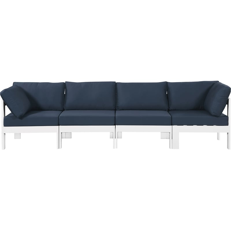 Meridian Furniture Nizuc Navy Outdoor Patio Modular Sofa