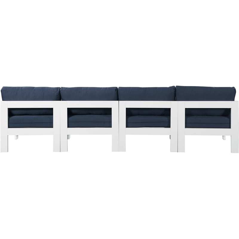 Meridian Furniture Nizuc Navy Outdoor Patio Modular Sofa