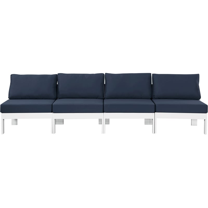 Meridian Furniture Nizuc Navy Outdoor Patio Modular Sofa