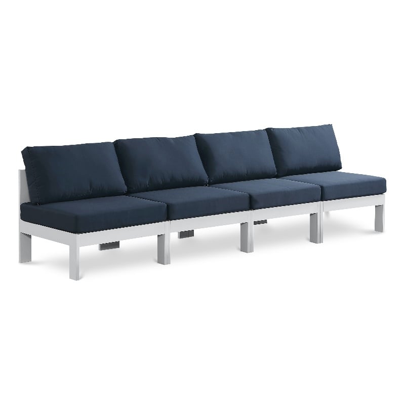 Meridian Furniture Nizuc Navy Outdoor Patio Modular Sofa