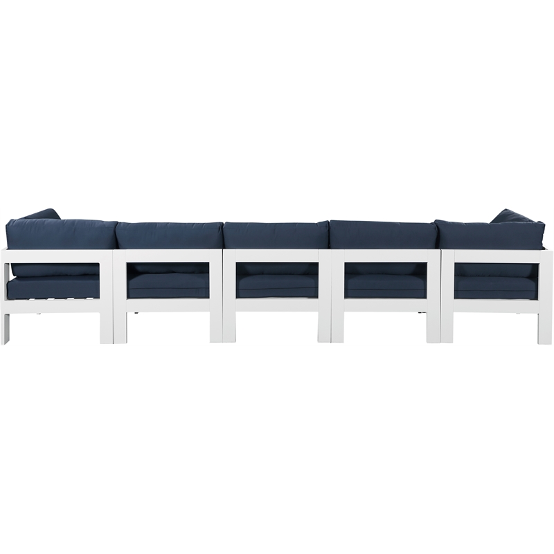 Meridian Furniture Nizuc Navy Outdoor Patio Modular Sofa