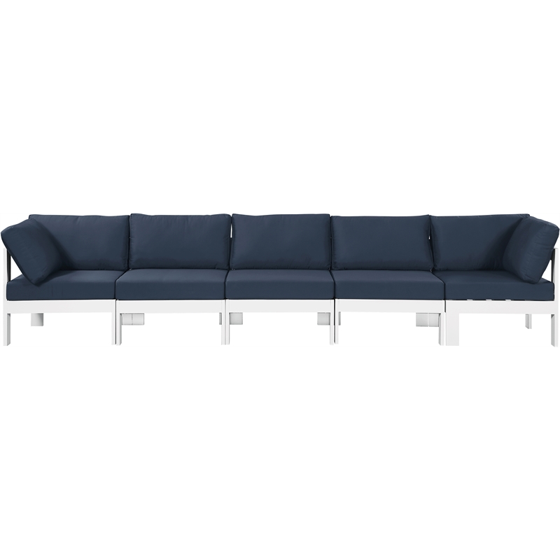 Meridian Furniture Nizuc Navy Outdoor Patio Modular Sofa