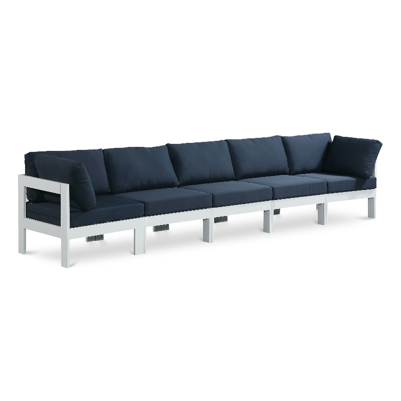 Meridian Furniture Nizuc Navy Outdoor Patio Modular Sofa