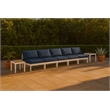 Meridian Furniture Nizuc Navy Outdoor Patio Modular Sofa