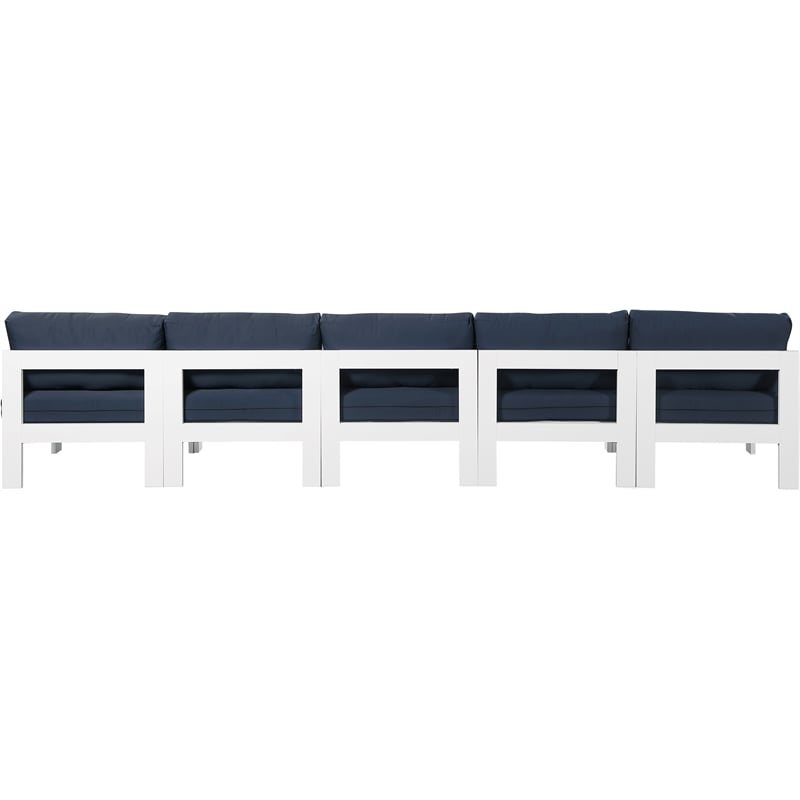 Meridian Furniture Nizuc Navy Outdoor Patio Modular Sofa