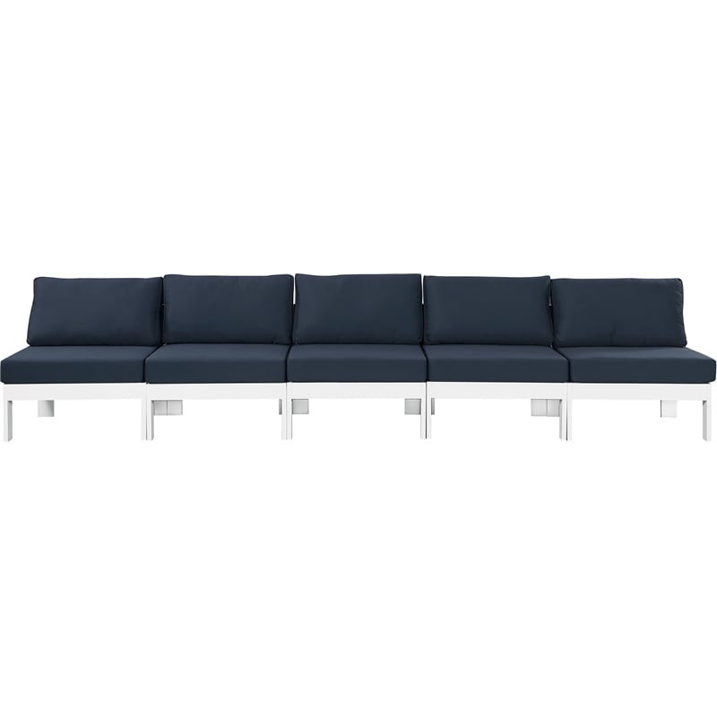 Meridian Furniture Nizuc Navy Outdoor Patio Modular Sofa