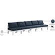 Meridian Furniture Nizuc Navy Outdoor Patio Modular Sofa