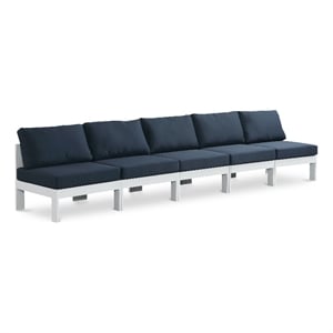 Meridian Furniture Nizuc Navy Outdoor Patio Modular Sofa
