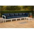 Meridian Furniture Nizuc Navy Outdoor Patio Modular Sofa