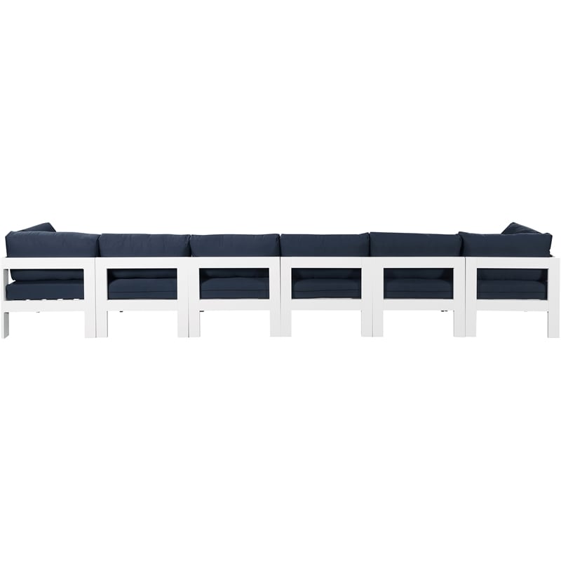 Meridian Furniture Nizuc Navy Outdoor Patio Modular Sofa