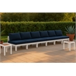 Meridian Furniture Nizuc Navy Outdoor Patio Modular Sofa