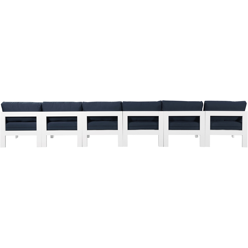 Meridian Furniture Nizuc Navy Outdoor Patio Modular Sofa
