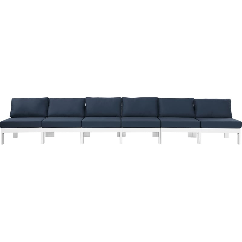 Meridian Furniture Nizuc Navy Outdoor Patio Modular Sofa