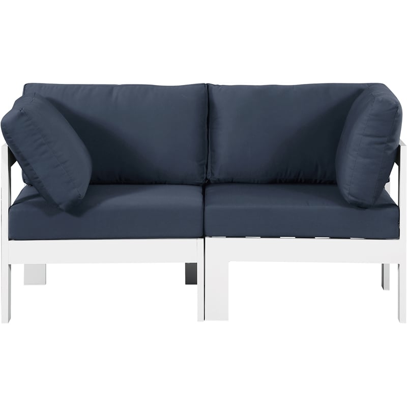 Meridian Furniture Nizuc Navy Outdoor Patio Modular Sofa