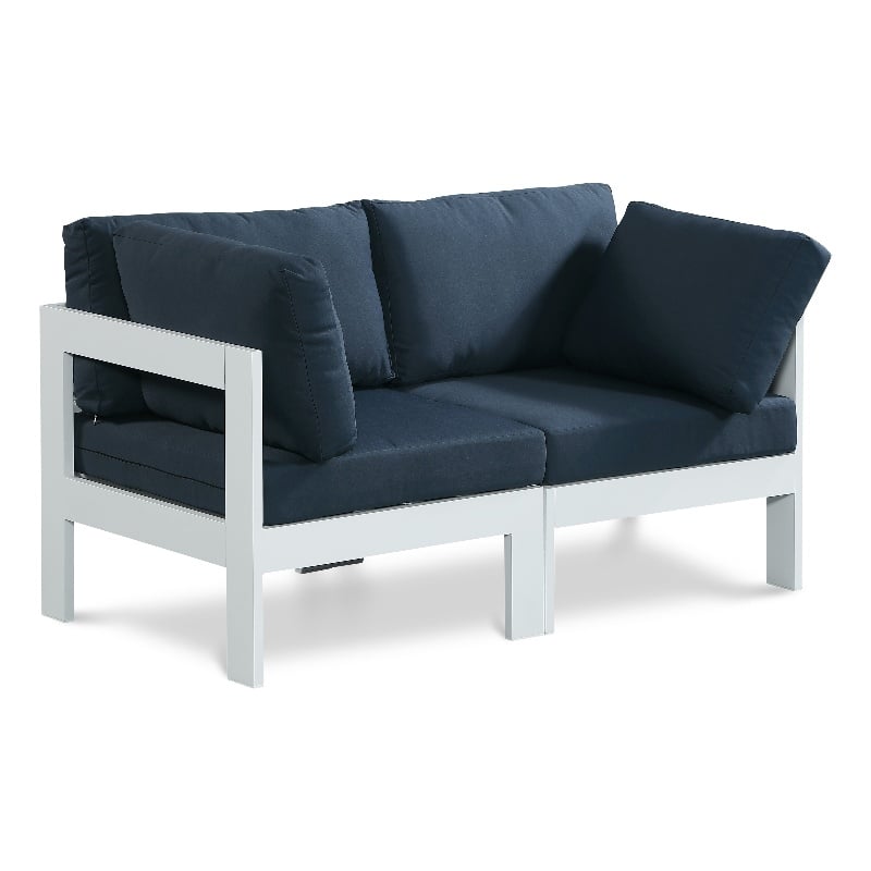 Meridian Furniture Nizuc Navy Outdoor Patio Modular Sofa