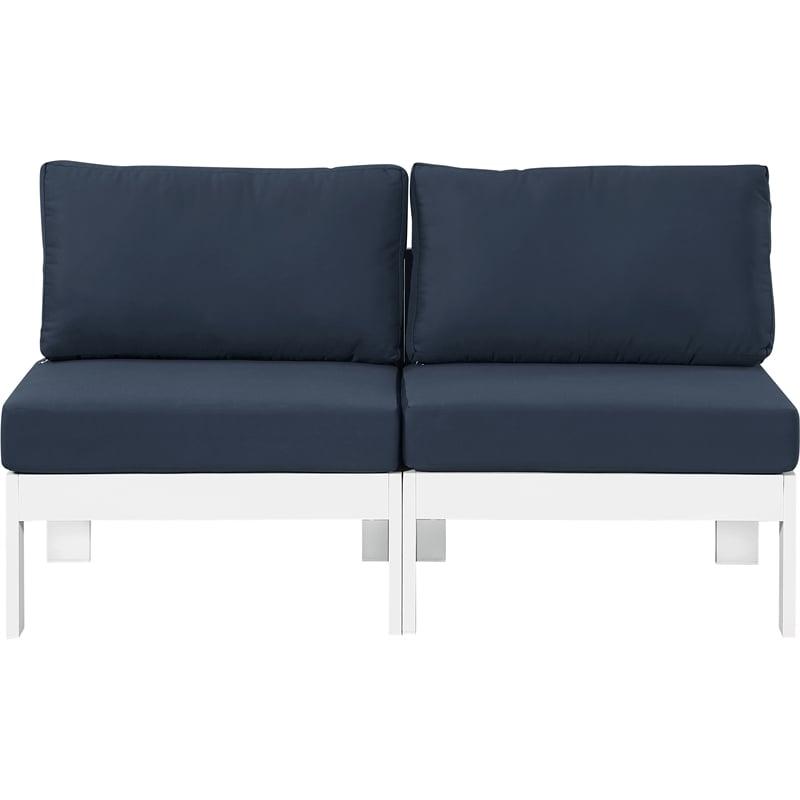 Meridian Furniture Nizuc Navy Outdoor Patio Modular Sofa