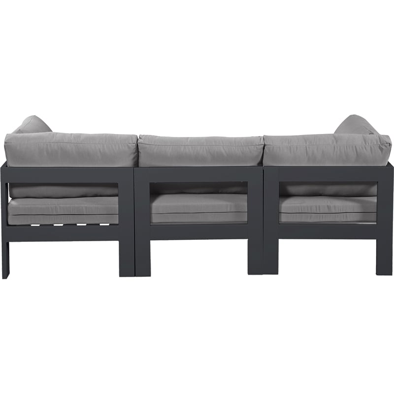 Meridian Furniture Nizuc Grey Outdoor Patio Modular Sofa