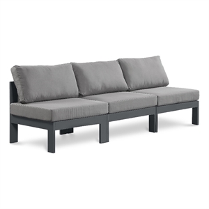 Meridian Furniture Nizuc Grey Outdoor Patio Modular Sofa