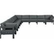 Meridian Furniture Nizuc Grey Outdoor Patio Modular Sectional