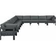 Meridian Furniture Nizuc Grey Outdoor Patio Modular Sectional
