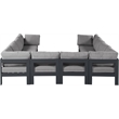 Meridian Furniture Nizuc Grey Outdoor Patio Modular Sectional