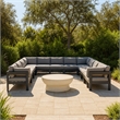 Meridian Furniture Nizuc Grey Outdoor Patio Modular Sectional