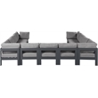 Meridian Furniture Nizuc Grey Outdoor Patio Modular Sectional