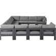 Meridian Furniture Nizuc Grey Outdoor Patio Modular Sectional