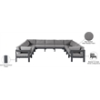 Meridian Furniture Nizuc Grey Outdoor Patio Modular Sectional