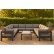 Meridian Furniture Nizuc Grey Outdoor Patio Modular Sectional