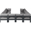 Meridian Furniture Nizuc Grey Outdoor Patio Modular Sectional