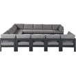 Meridian Furniture Nizuc Grey Outdoor Patio Modular Sectional