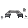 Meridian Furniture Nizuc Grey Outdoor Patio Modular Sectional